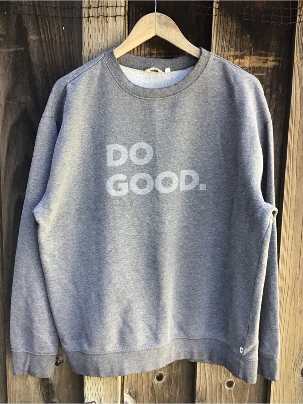 Cotopaxi Do Good Crewneck Sweatshirt Mens XL Gray Organic Cotton Blend